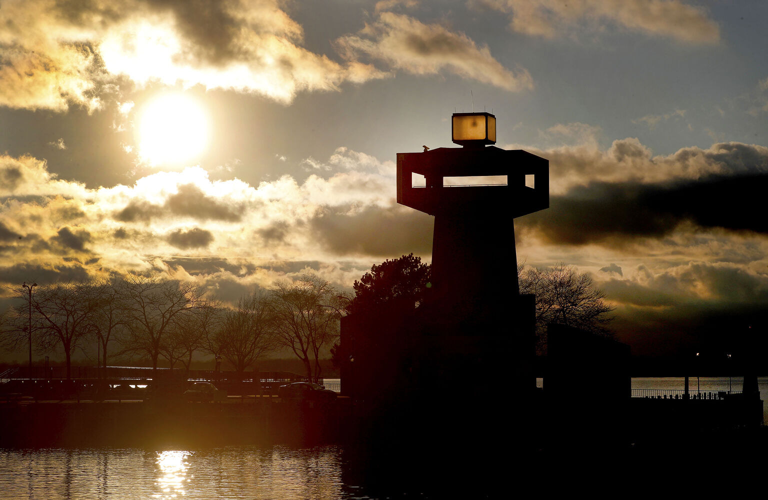 Sunset at the tower